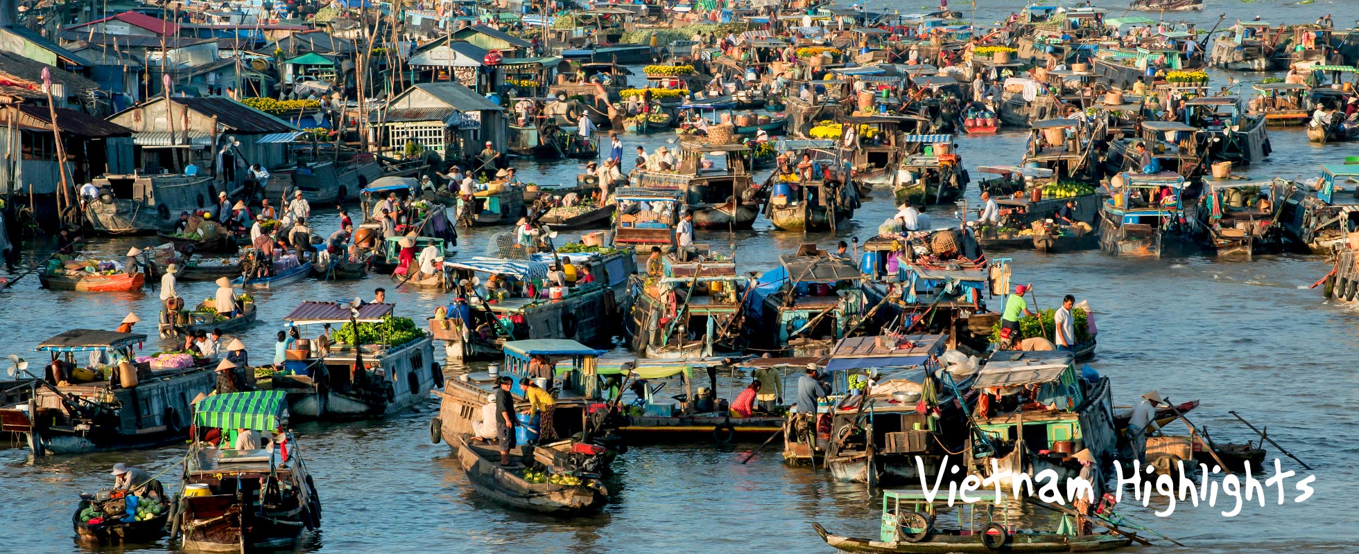 FLOATING MARKET WITH LUXURY MEKONG QUEEN BOAT